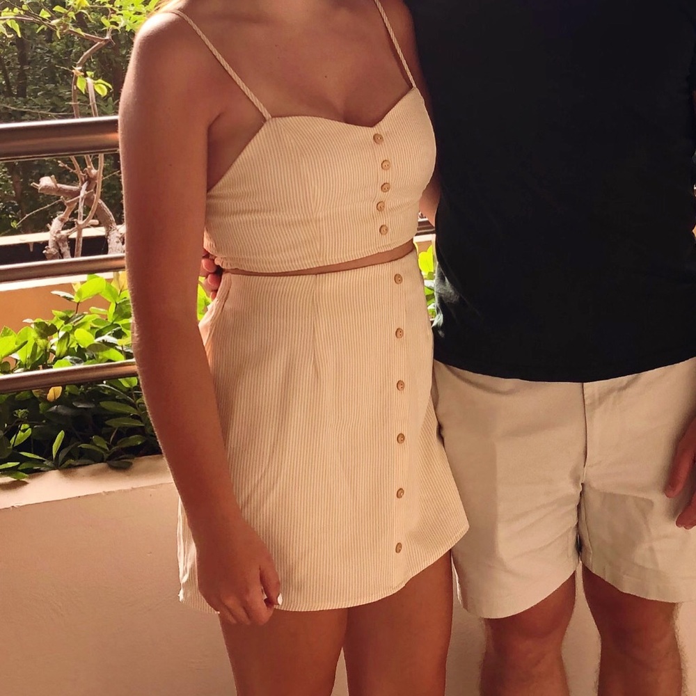 2 piece skirt and crop top
